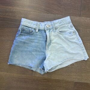 Multi Colored Jean Shorts for Girls (High Waisted)